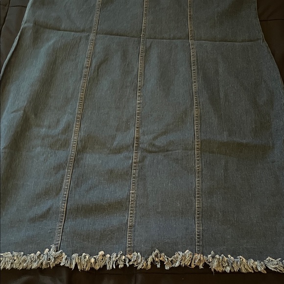 One-Shoulder Denim Dress in Faded Blue - Picture 4 of 8